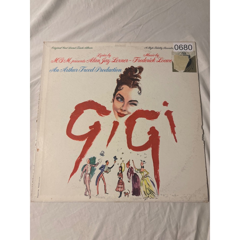 MGM Gigi Soundtrack‎ Vinyl LP 12" Multicolor Good Lerner Loewe E3641 ST